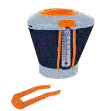 CLORADOR FLUTUANTE P/TABLETES C/ TERMOMETRO E PINÇA FX PRO