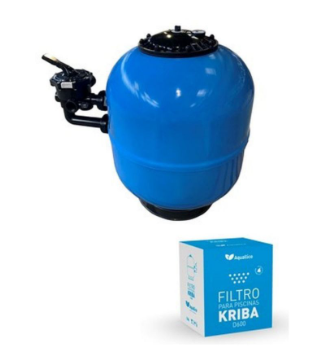 FILTRO LAMINADO KRIBA Ø600 COM VÁLVULA LATERAL 1½”