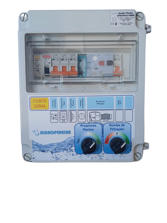 Quadro elétrico para piscinas e spas
